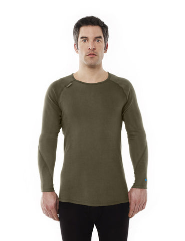 Mens Basic Crew Tee Shirt - Long Sleeve